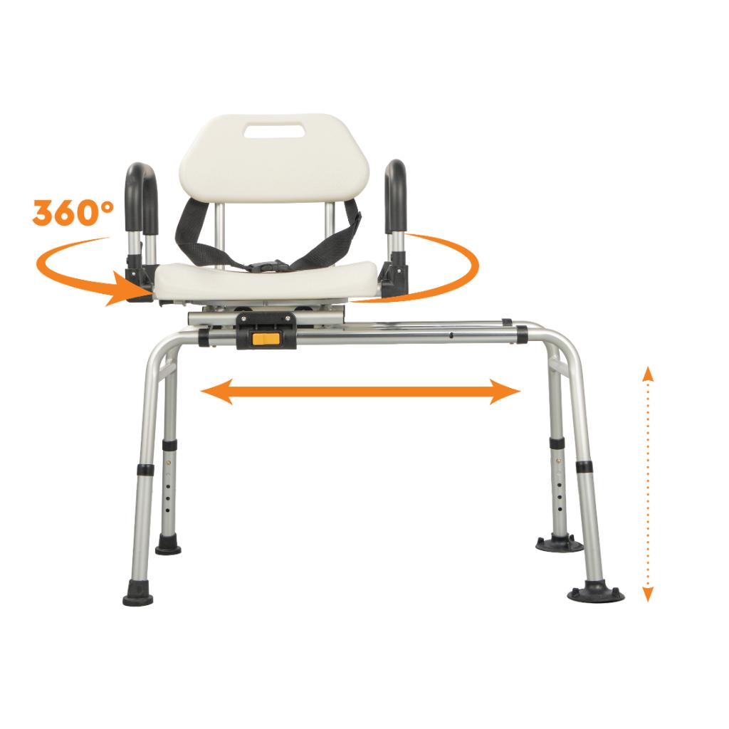 360 BENCH | Drehbare Badbank mit Arm- und Rückenlehne