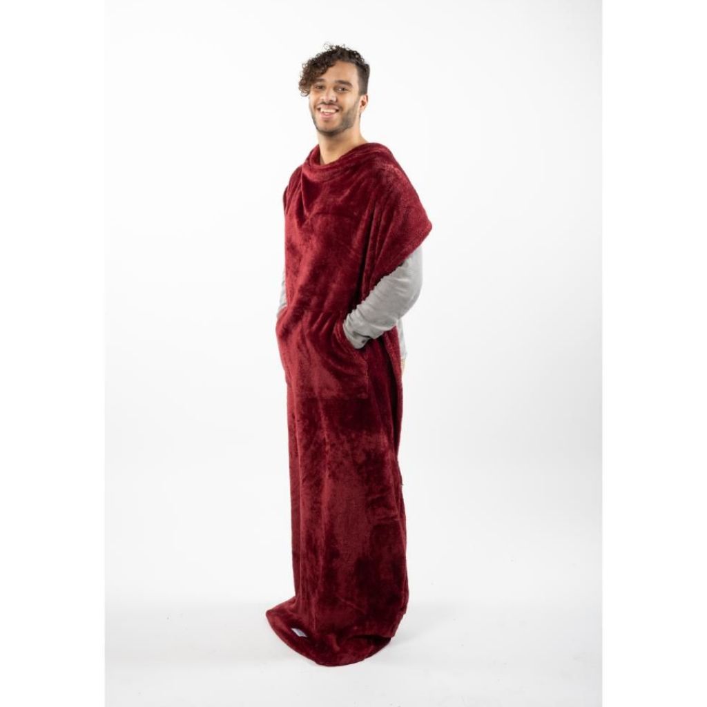 SOFT | Ultrablødt tæppe med fodlomme | Rød