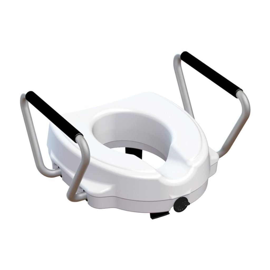Toilettensitzerhöhung | Hochklappbare Armlehnen | 12,5 cm