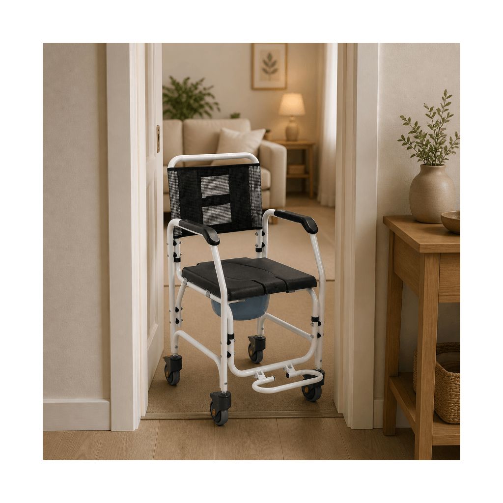 ASPER | Toilet - og badestol med hjul | Smal model