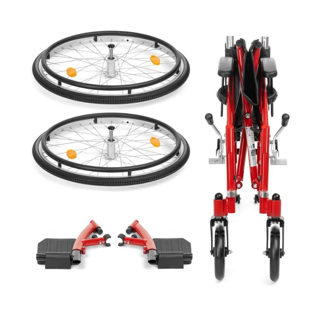 DRIFT TIM RED | Ultraleichter Rollstuhl | 11,7 kg | Faltbar