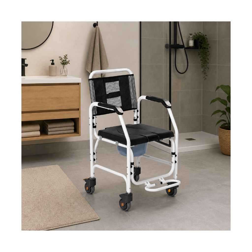 ASPER | Toilet - og badestol med hjul | Smal model