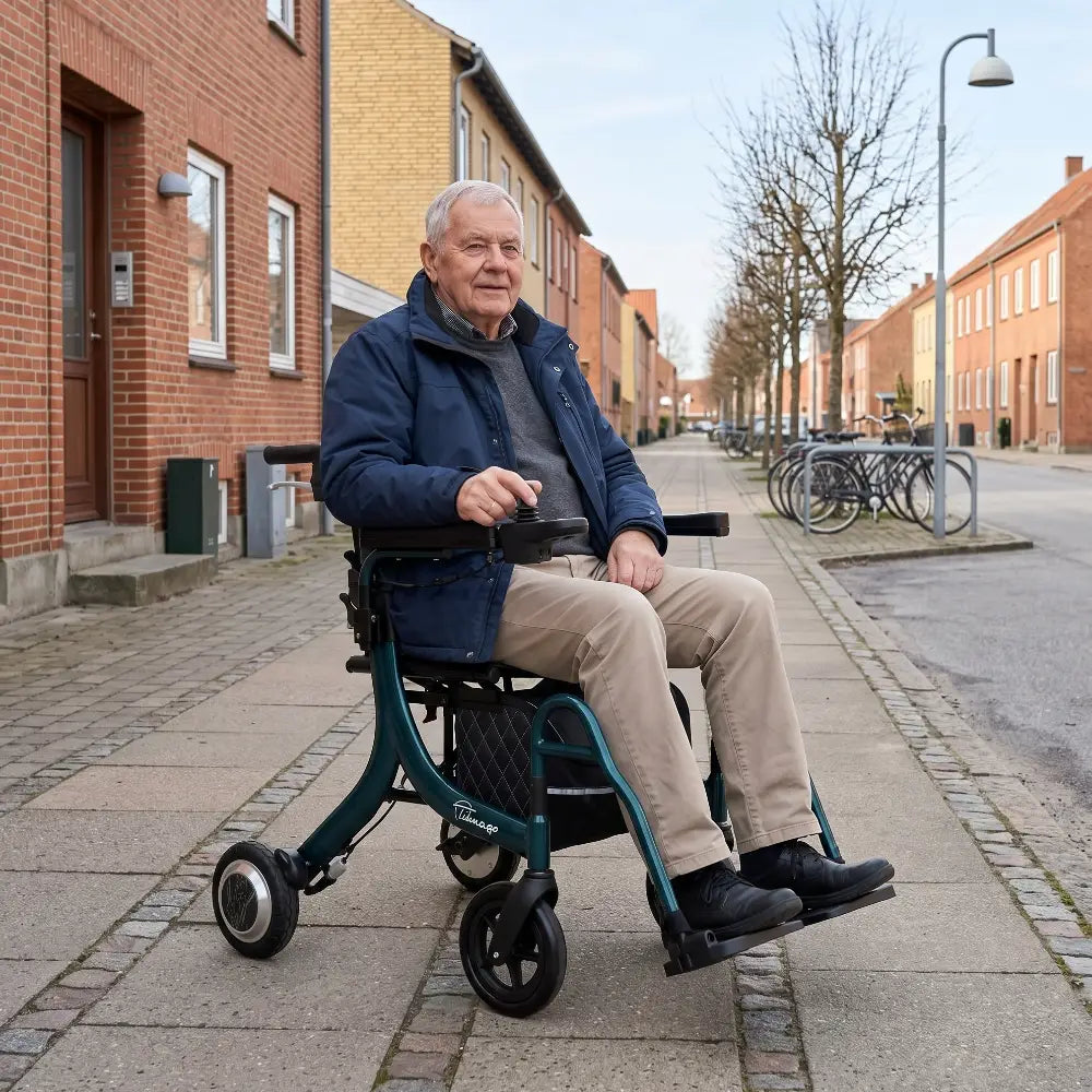 Moderner Zorro-Elektrorollstuhl in der Stadt